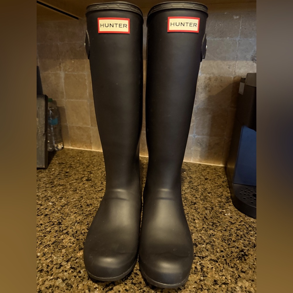 Hunter Black Rain Boots - original - matte black